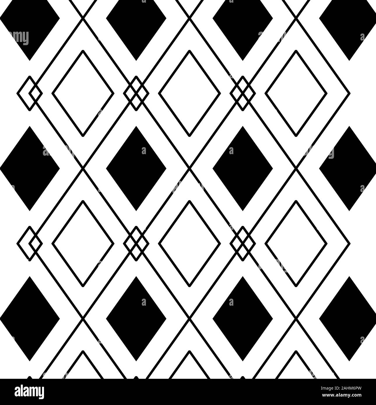 Black And White Diamond Pattern Wallpaper