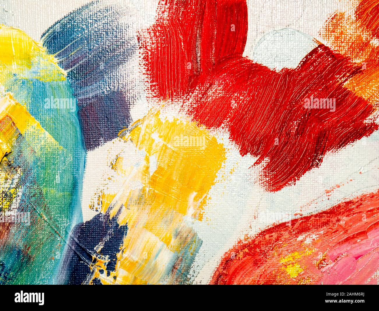Multicolored image, made with a brush and paints. Stock Photo
