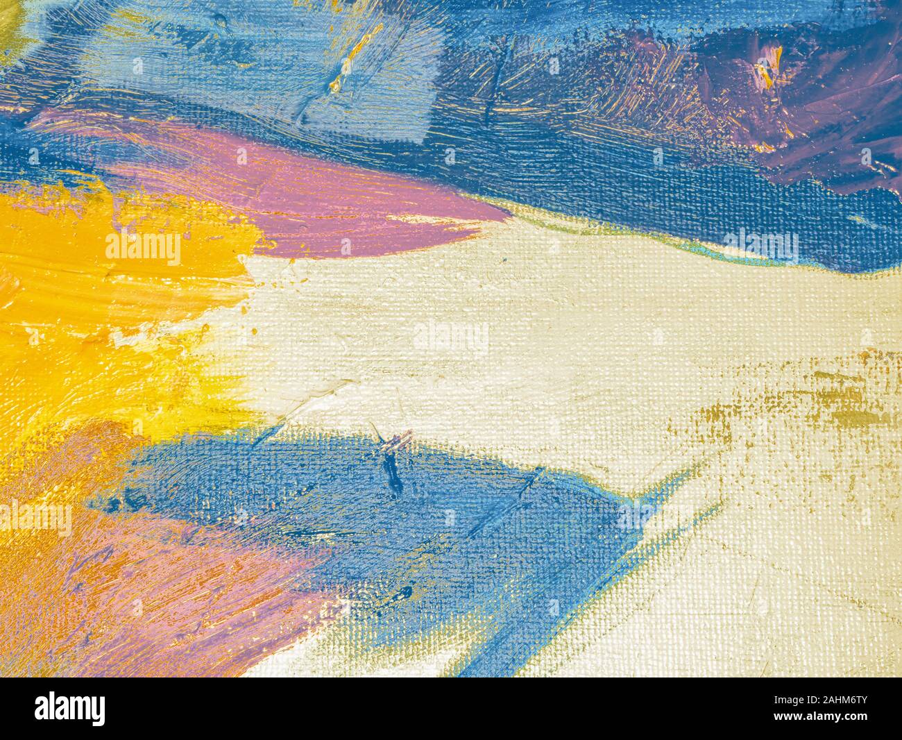 Multicolored image, made with a brush and paints. Stock Photo