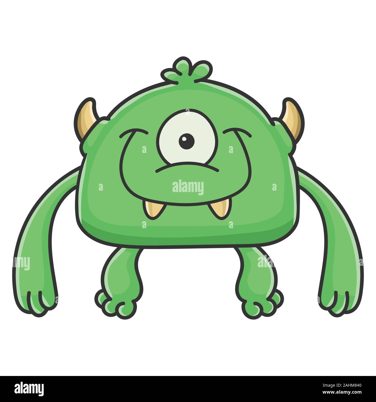 Triste ogro Emoji. Goblin emoción dolorosa aislados. Green Monster troll  face Imagen Vector de stock - Alamy