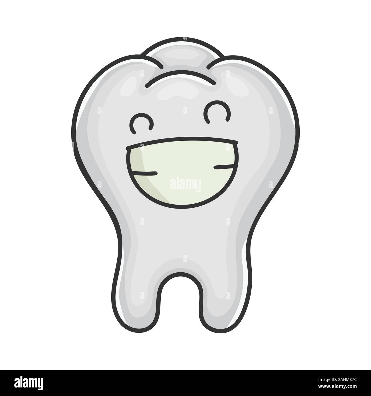Happy Cute Smiling Tooth Cartoon Isolated On White Stock Vector Image happy-cute-smiling-tooth-cartoon-isolated-on-white-stock-vector-image