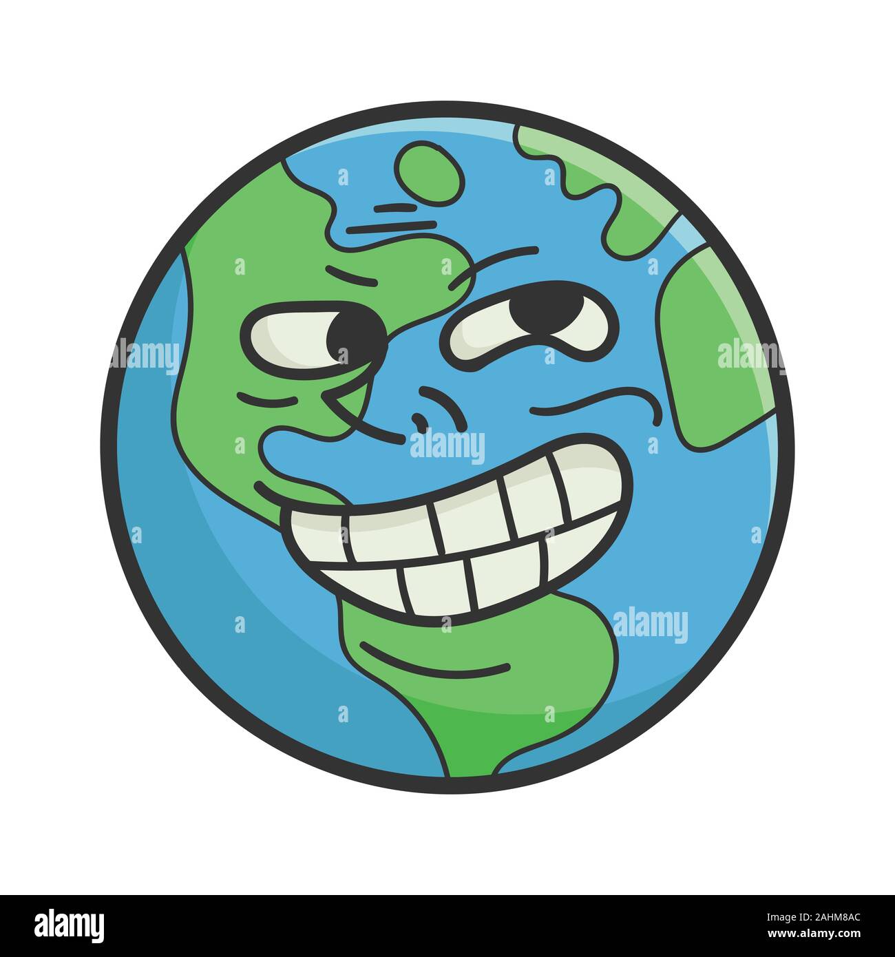 Isolated Meme Troll Face Laughing Smiling Stock Illustration