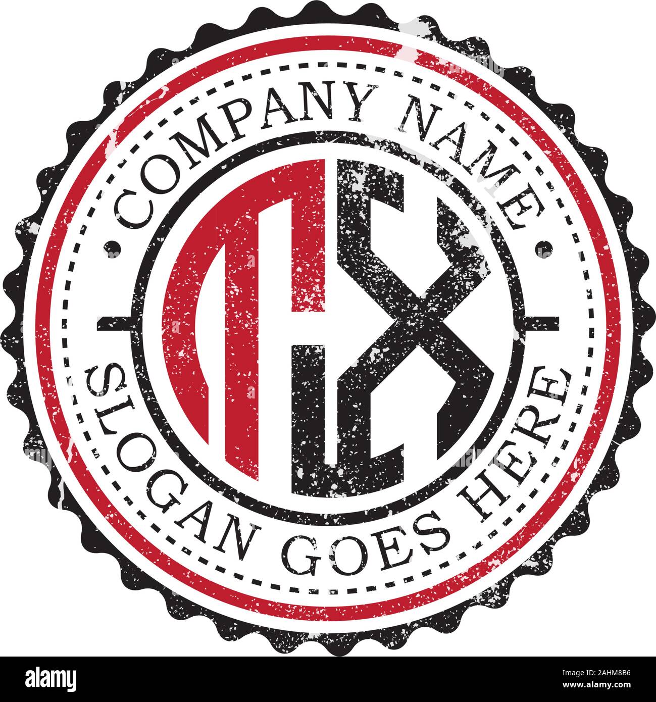T X initial logo inspirations,vintage badge logo design, letter logo template Stock Vector