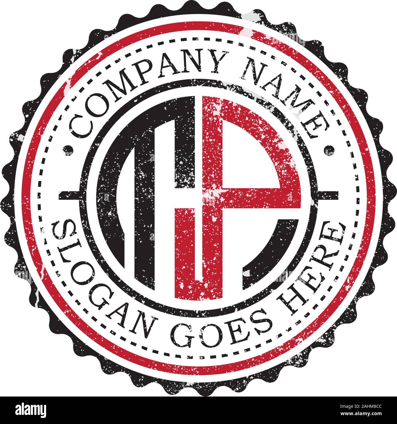 T P initial logo inspirations,vintage badge logo design, letter logo template Stock Vector