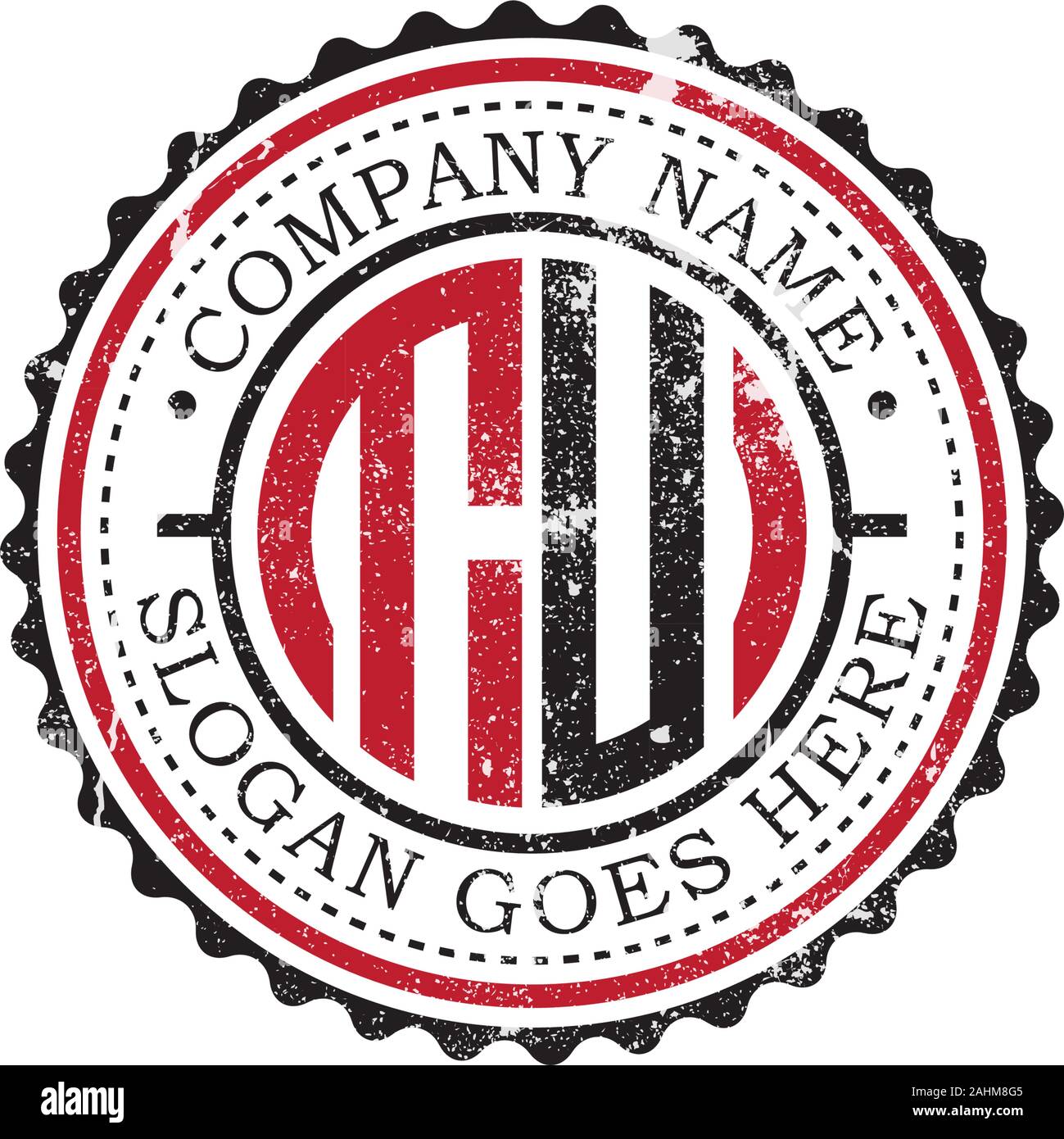 TU initial logo inspirations,vintage badge logo design, letter logo template Stock Vector