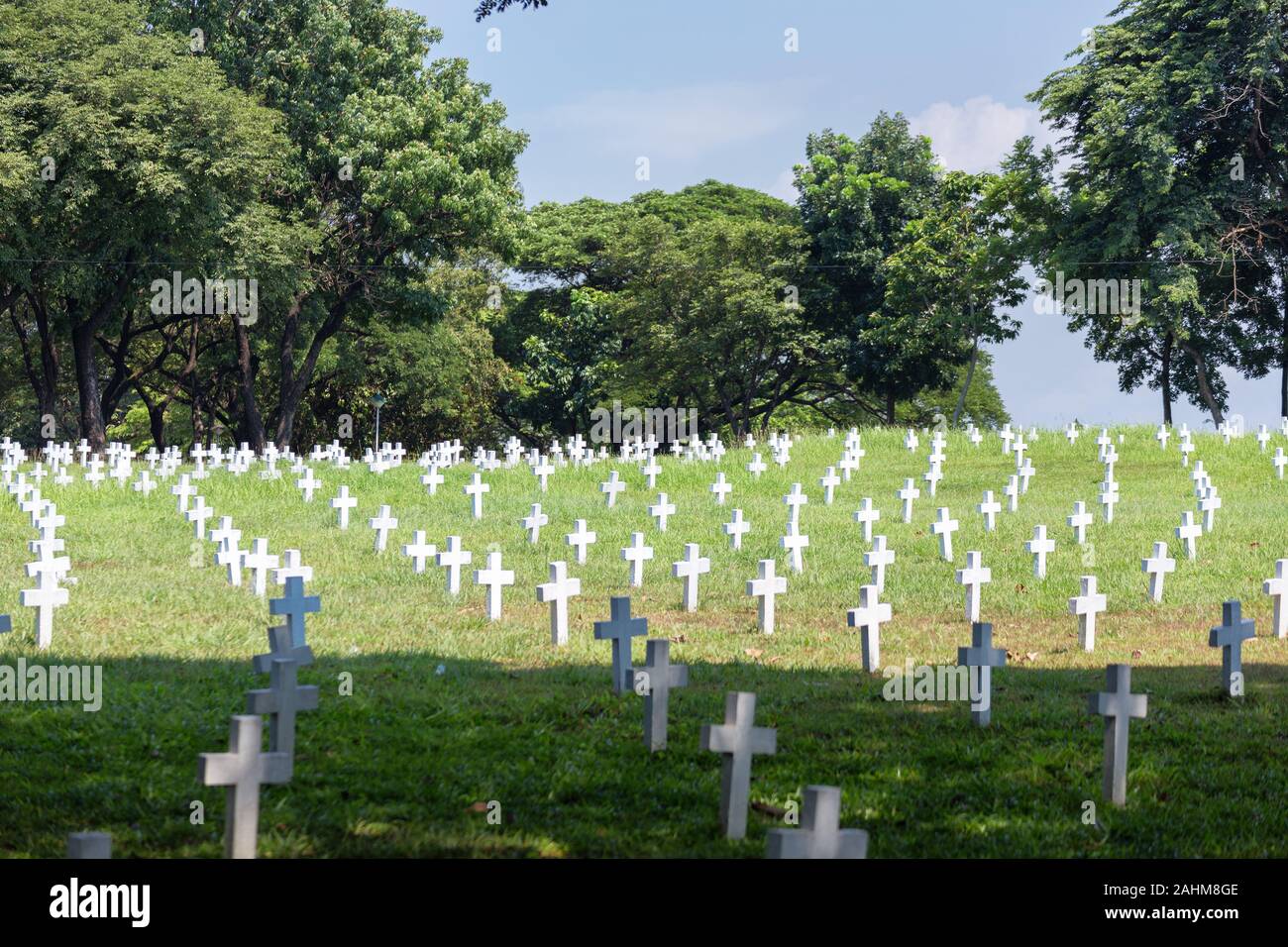 Manila, Philippines - February, 12, 2020: Manila American Cemetery and Memorial in BGC Stock Photo