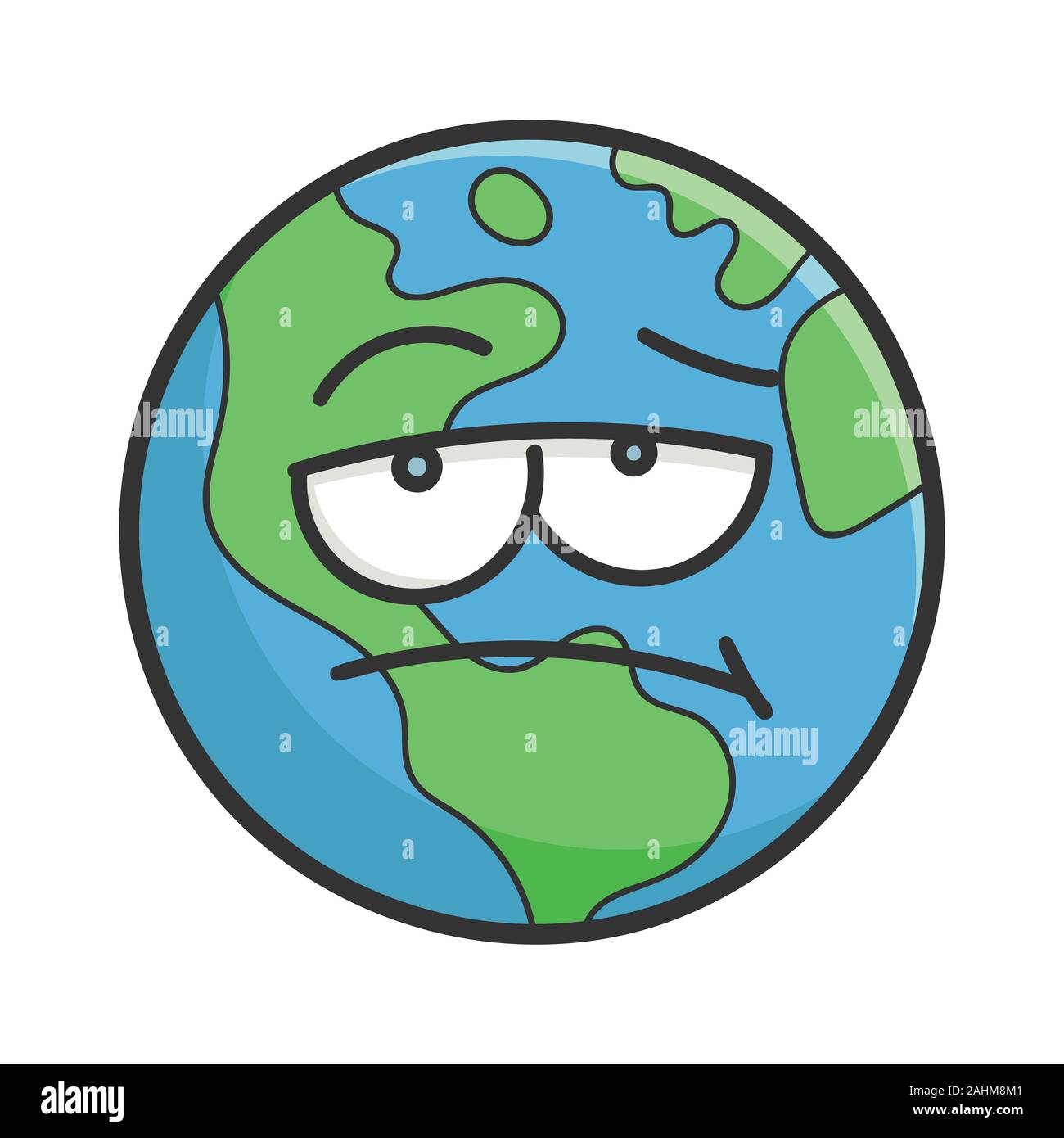 Vector cartoon earth sad emotion hi-res stock photography and images - Alamy