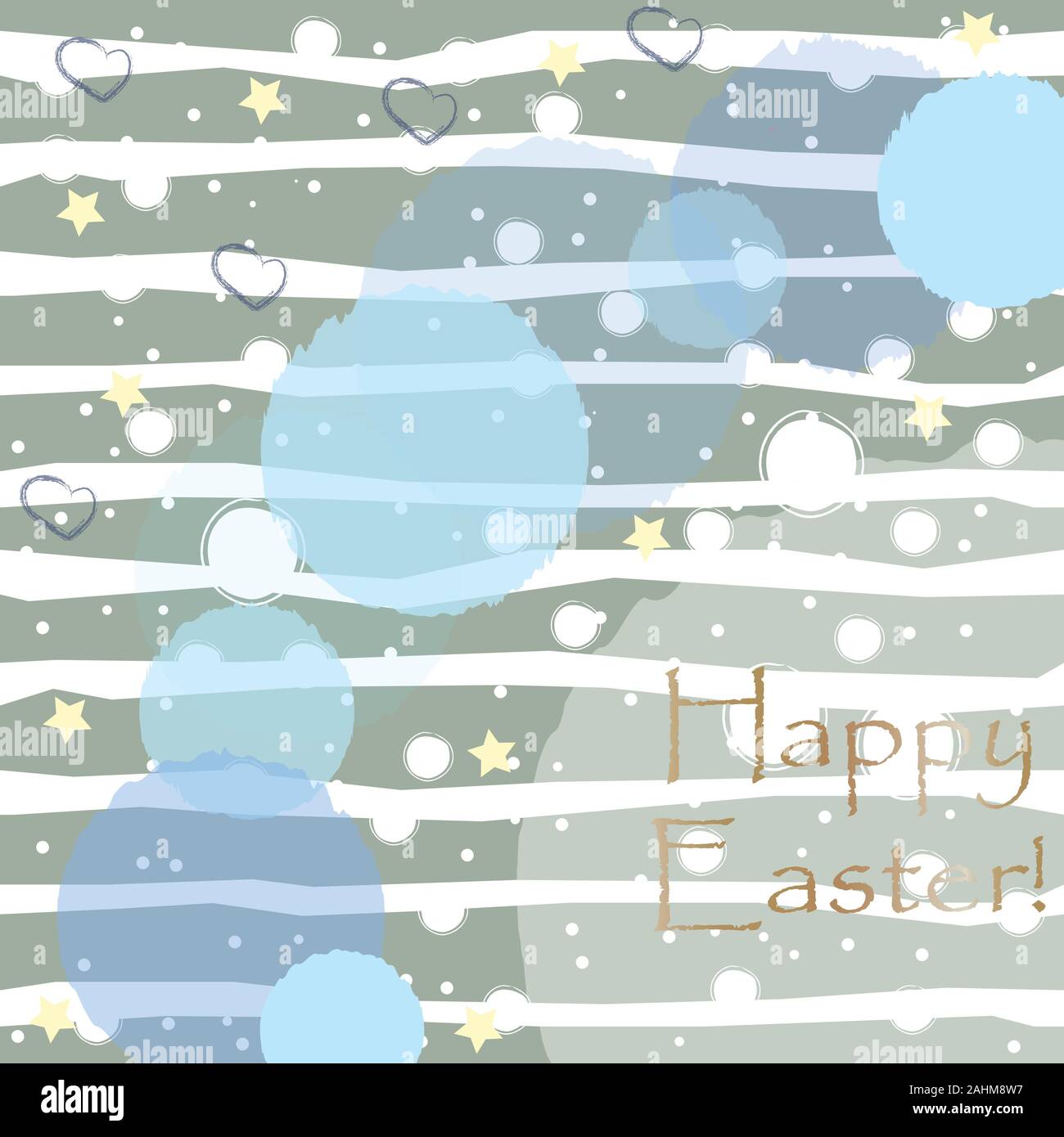 Happy Easter Greeting Card with golden message. Happy Easter Theme ...