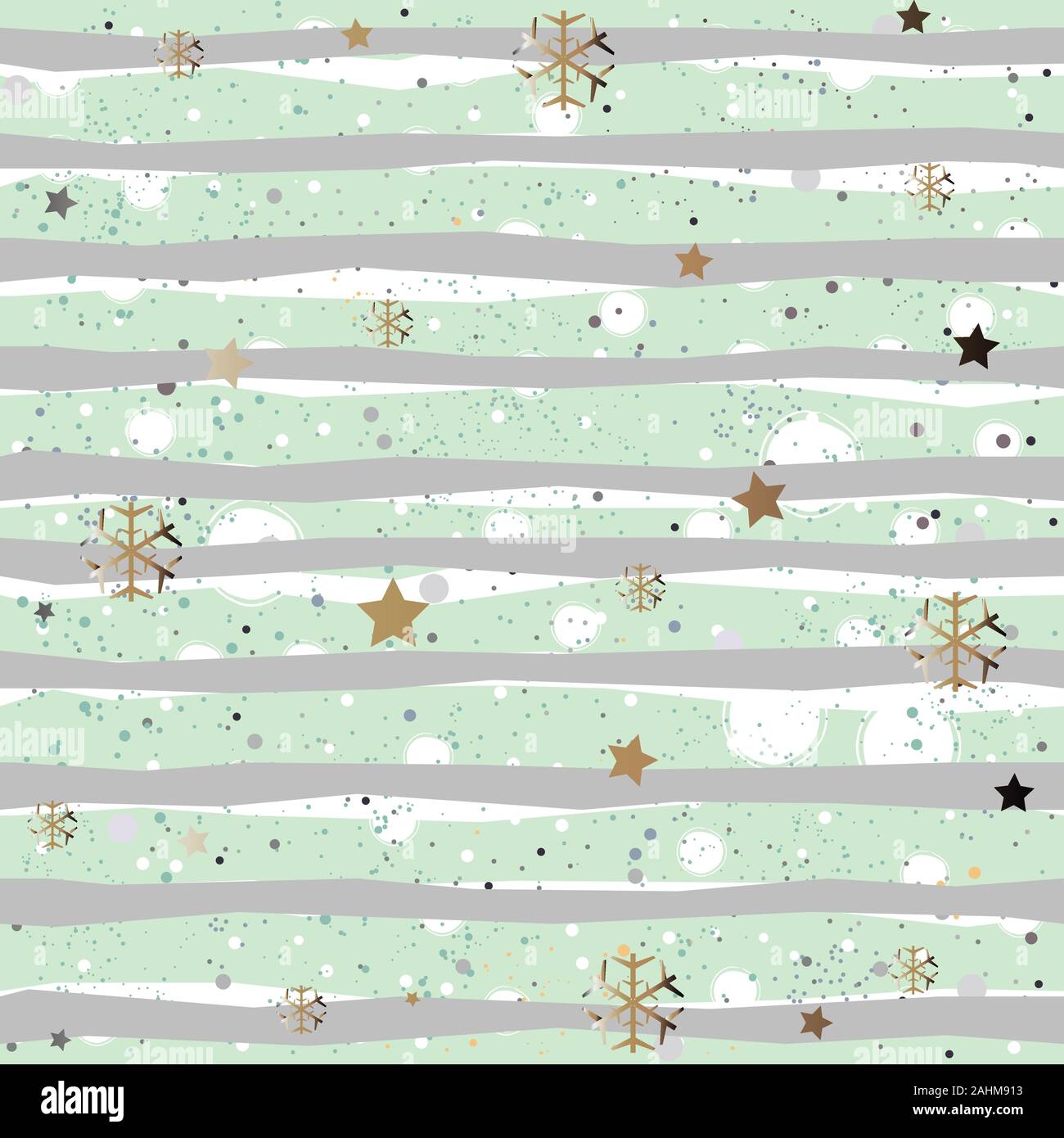 Cute pattern with silver and golden elements. Vector Illustration Stock ...