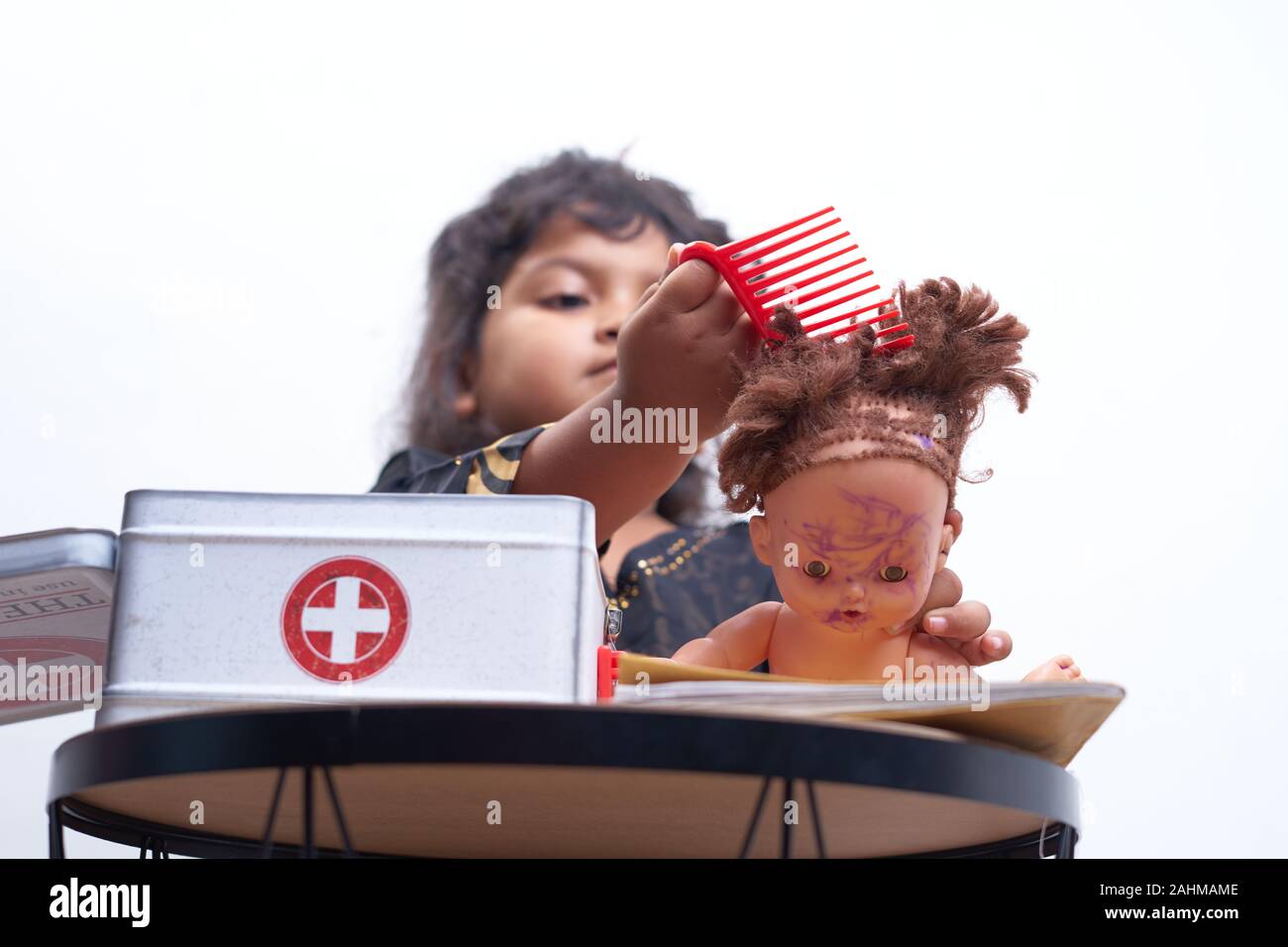Doll With Wool Hair Stock Photos Doll With Wool Hair Stock