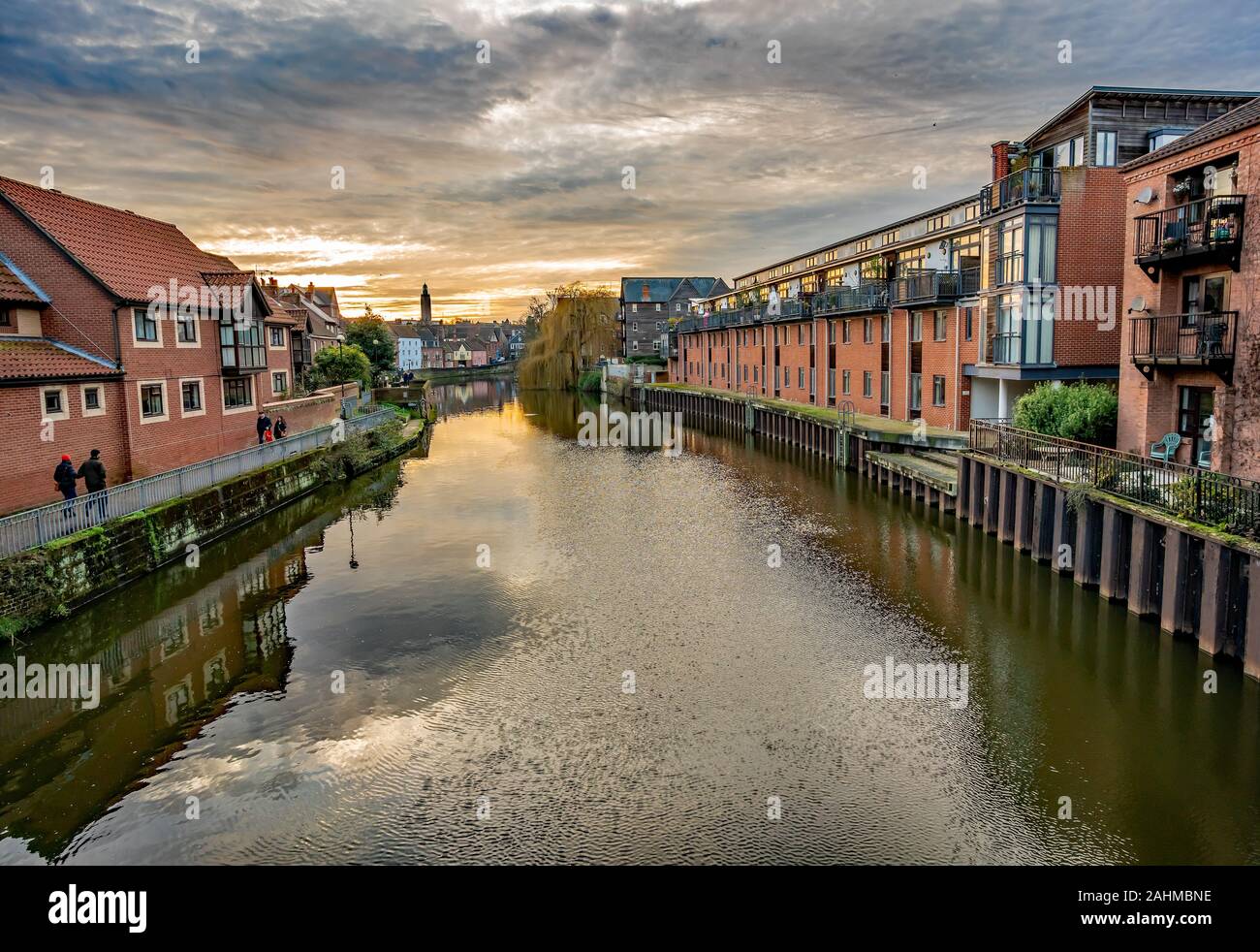 Norwich Riverside Bridge Footbridge norwich riverside hi-res stock photography and images - Alamy