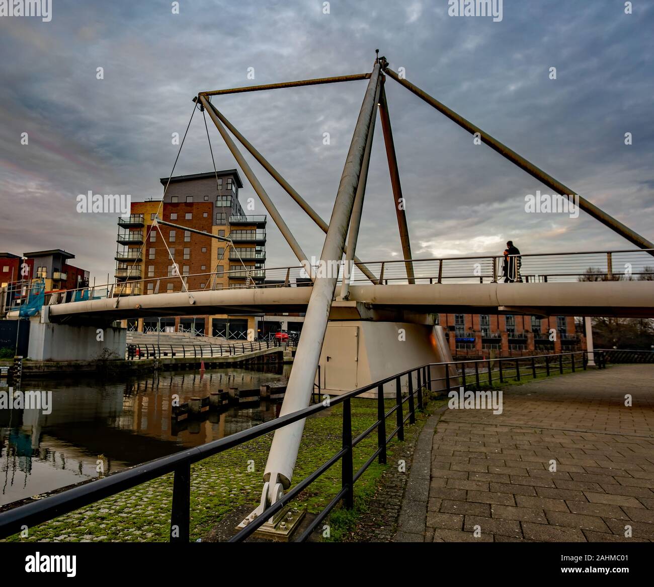Norwich Riverside Bridge Footbridge norwich riverside hi-res stock photography and images - Alamy