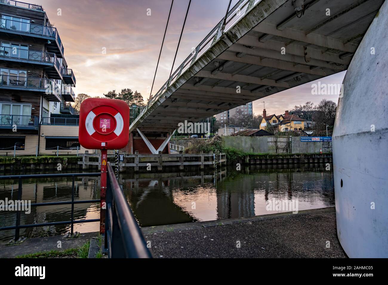 Norwich Riverside Bridge Footbridge norwich riverside hi-res stock photography and images - Alamy