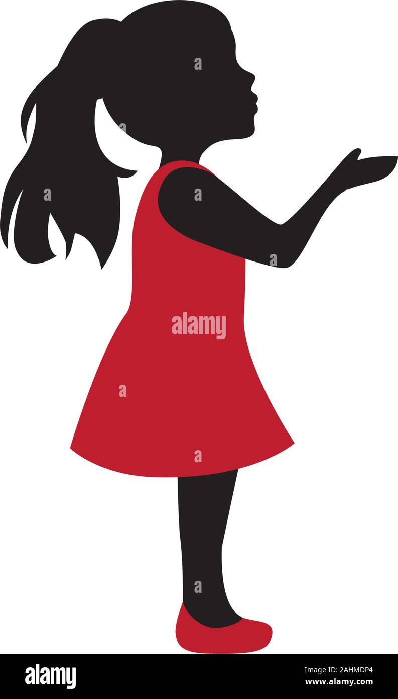 Little Girl Silhouette Vector
