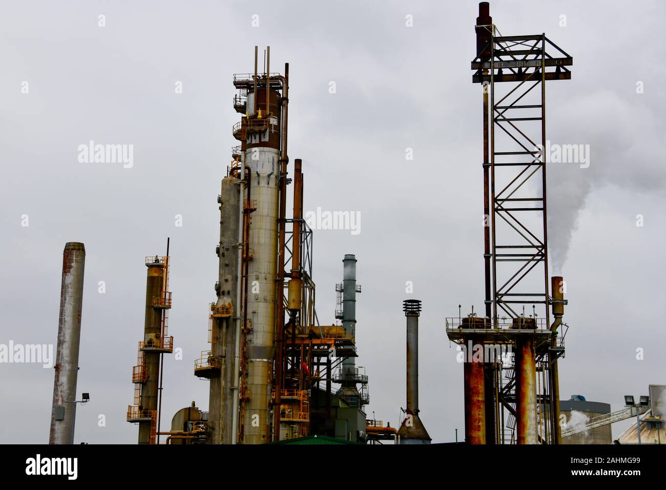 Industrial Factory Fuel Chemical Refinery Factory Stock Photo