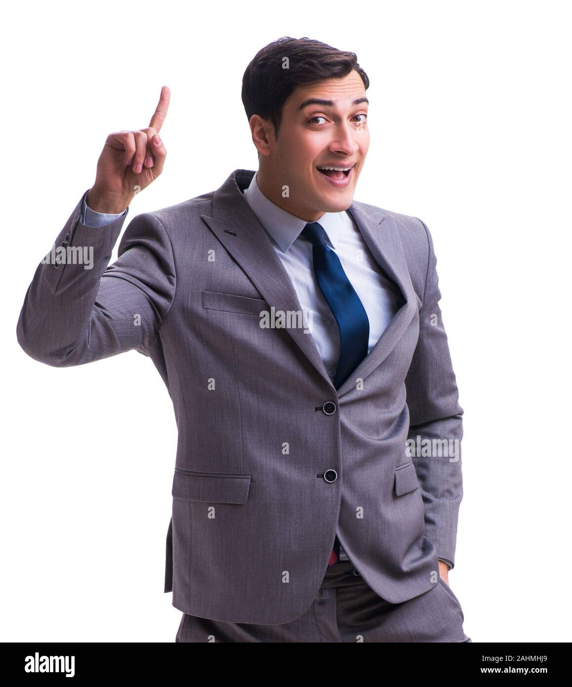 The businessman isolated on white background Stock Photo - Alamy