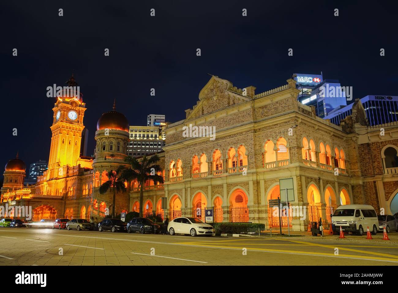 Kuala Lumpur Malaysia November 8 2019 Night Scene Of Sultan Abdul