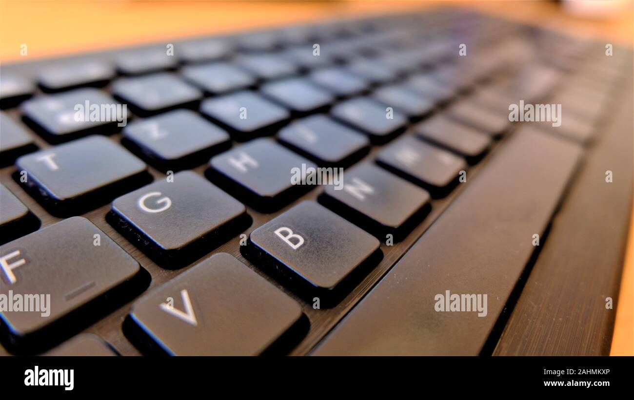 Black Keyboard in close up Stock Photo Alamy