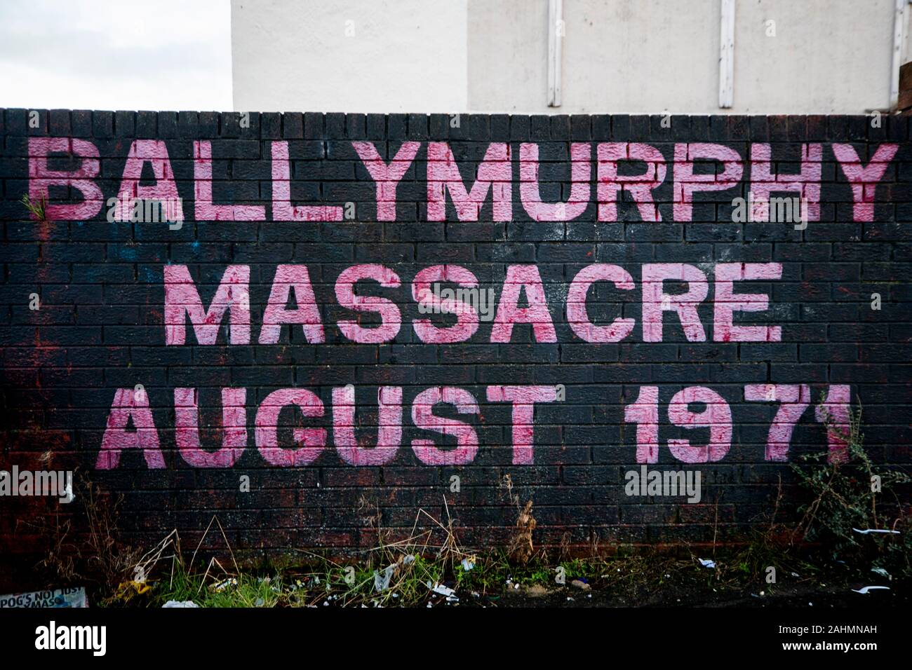 West belfast remembering ballymurphy massacre 1971 hires stock