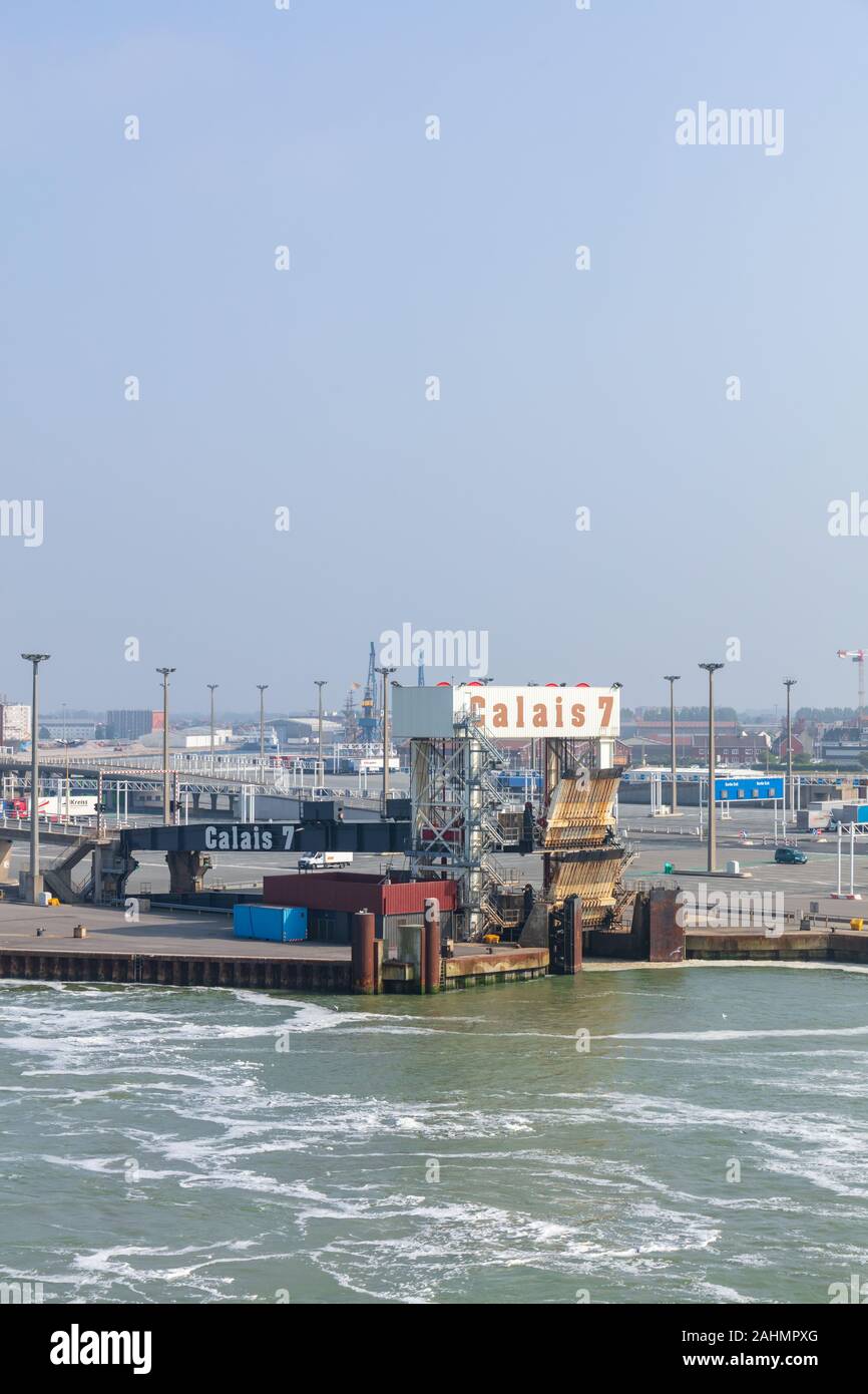 Calais, France; 20th May 2018; Empty Ferry Berth in the Port Stock Photo