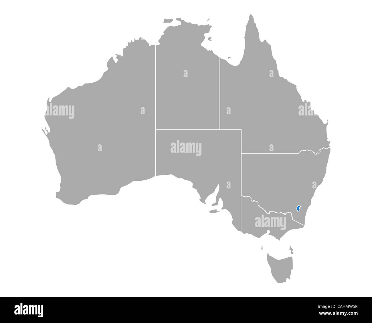 Map of Australian Capital Territory in Australia Stock Photo - Alamy