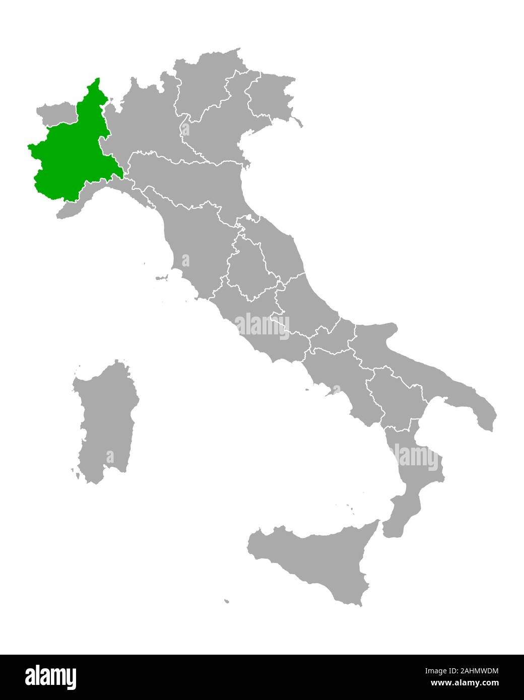 North West Italy Map Map Of Piedmont In Italy Stock Photo - Alamy