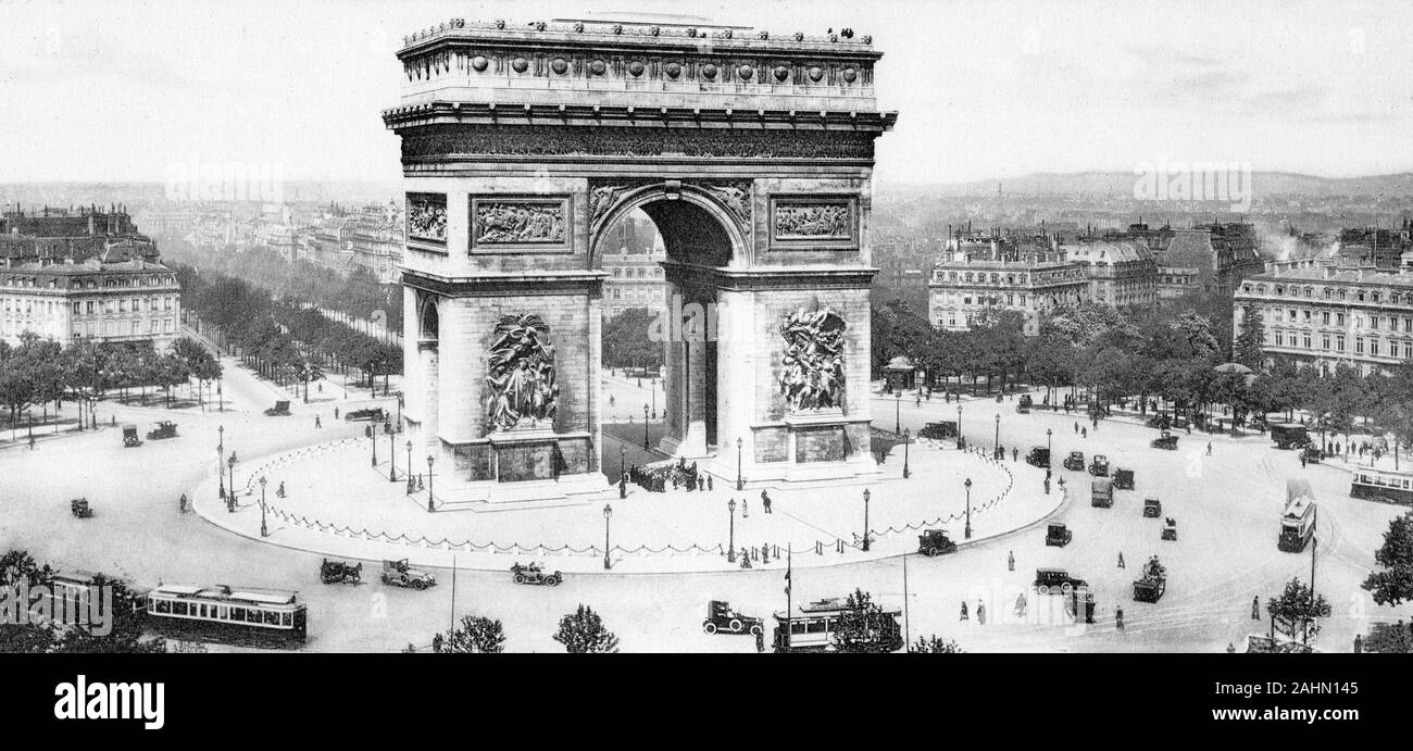 Etoile arc de triomphe Black and White Stock Photos & Images - Alamy