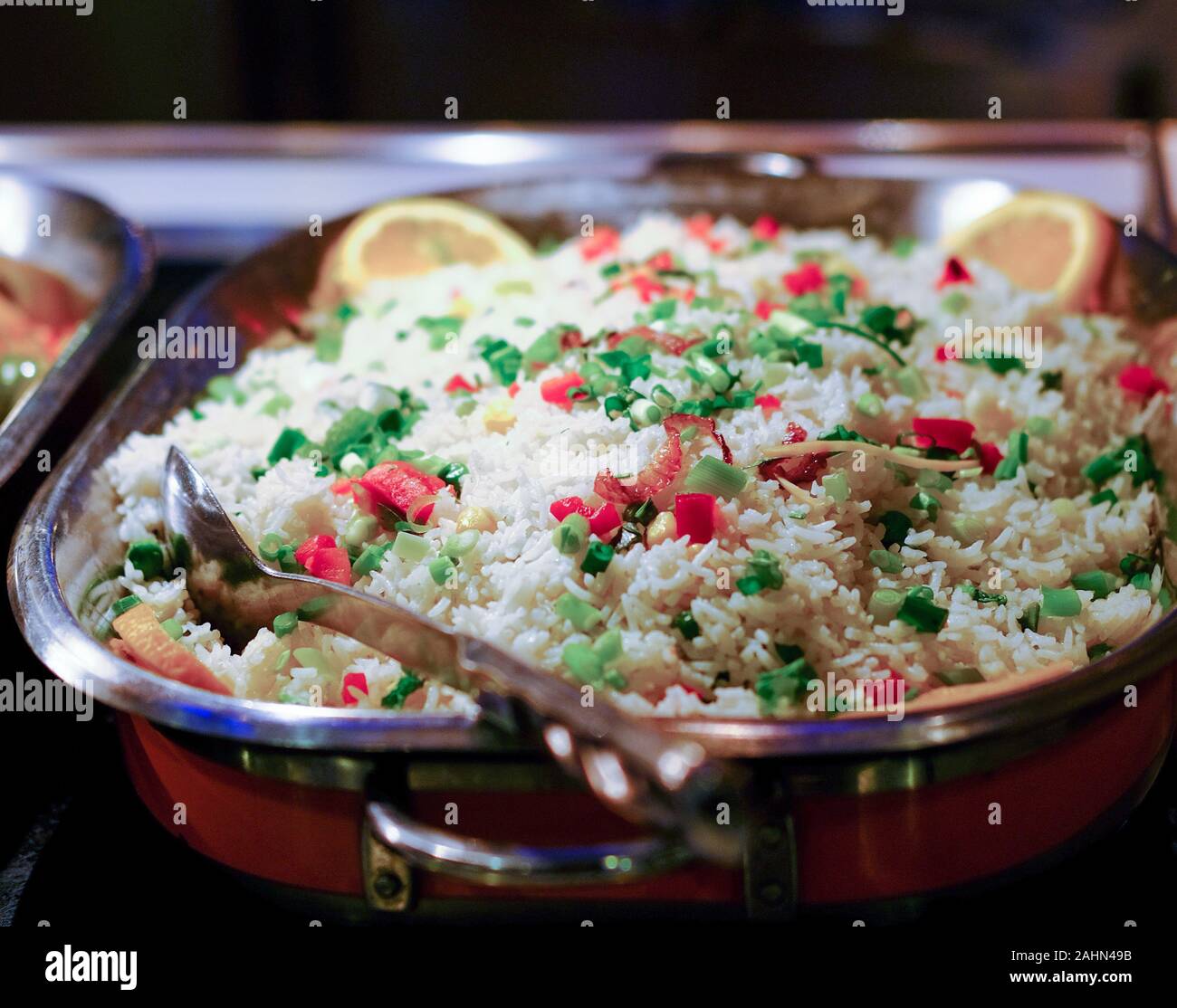 Vegetable White Rice Stock Photo Alamy