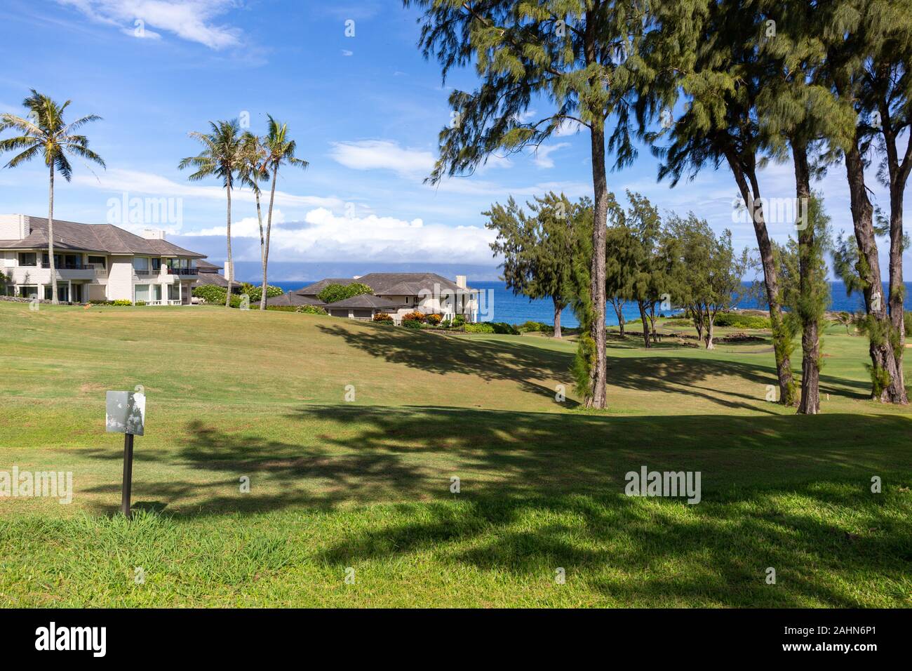 Kapalua Bay golf course Stock Photo Alamy