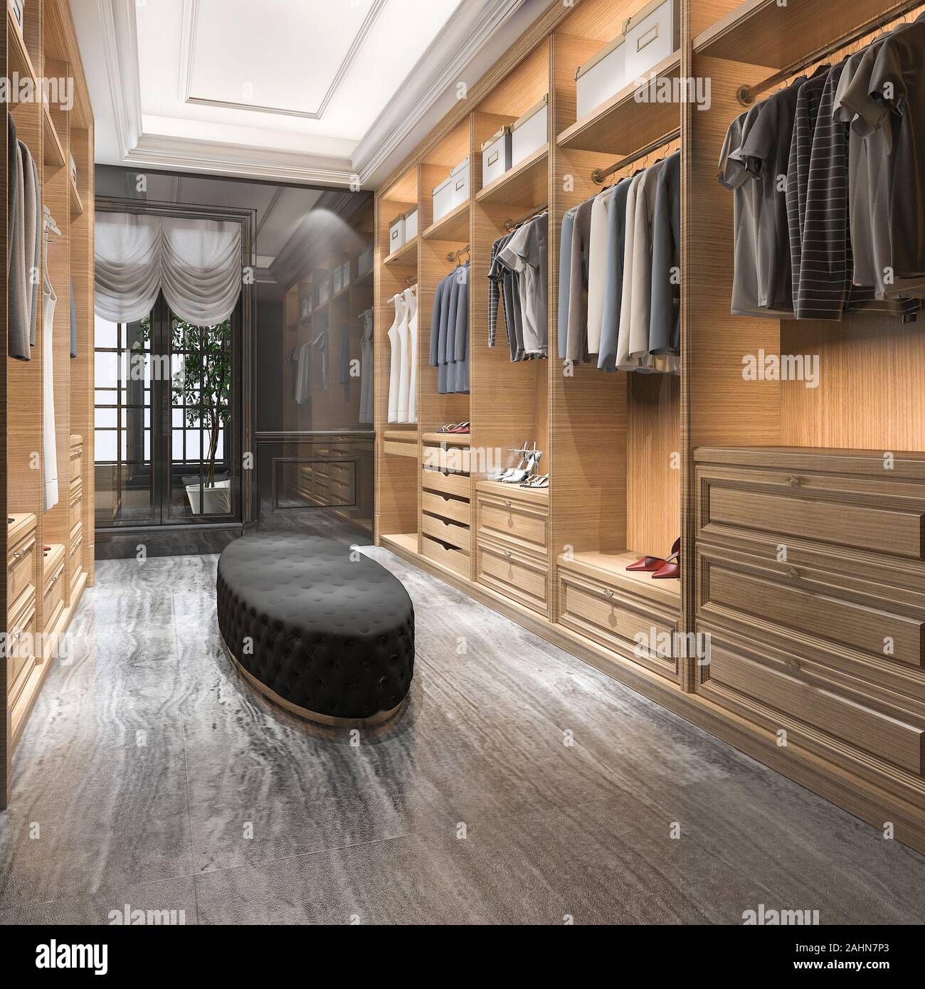 interior of modern luxury wardrobe Stock Photo - Alamy