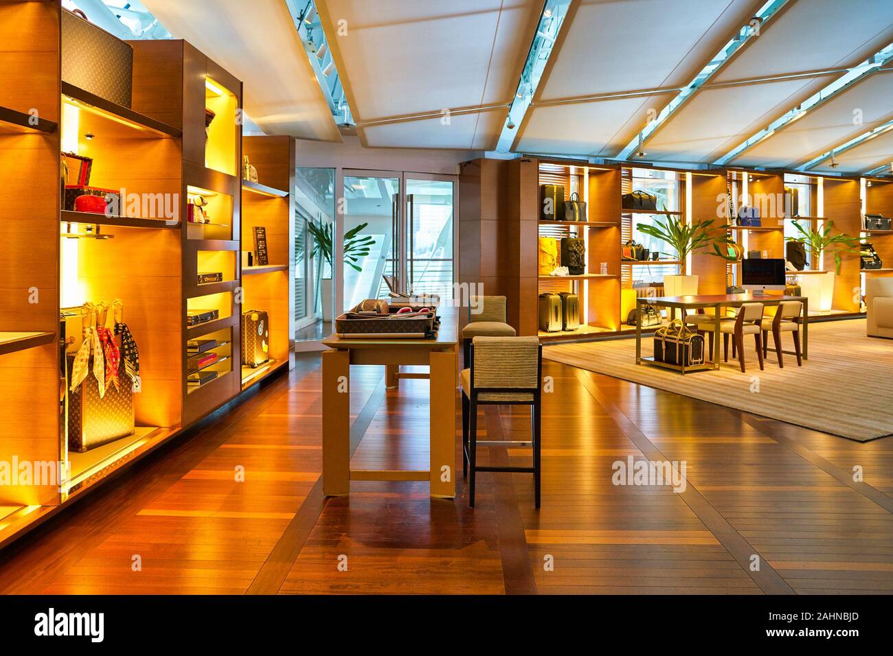 SINGAPORE - CIRCA APRIL, 2019: interior shot of Louis Vuitton