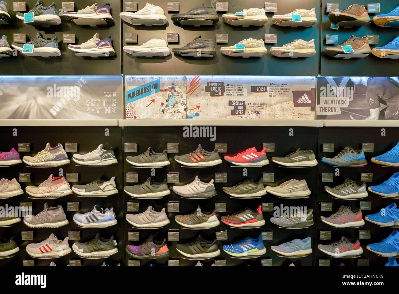 SINGAPORE - CIRCA APRIL, 2019: interior shot of Adidas store in the Shoppes  at Marina Bay Sands Stock Photo - Alamy