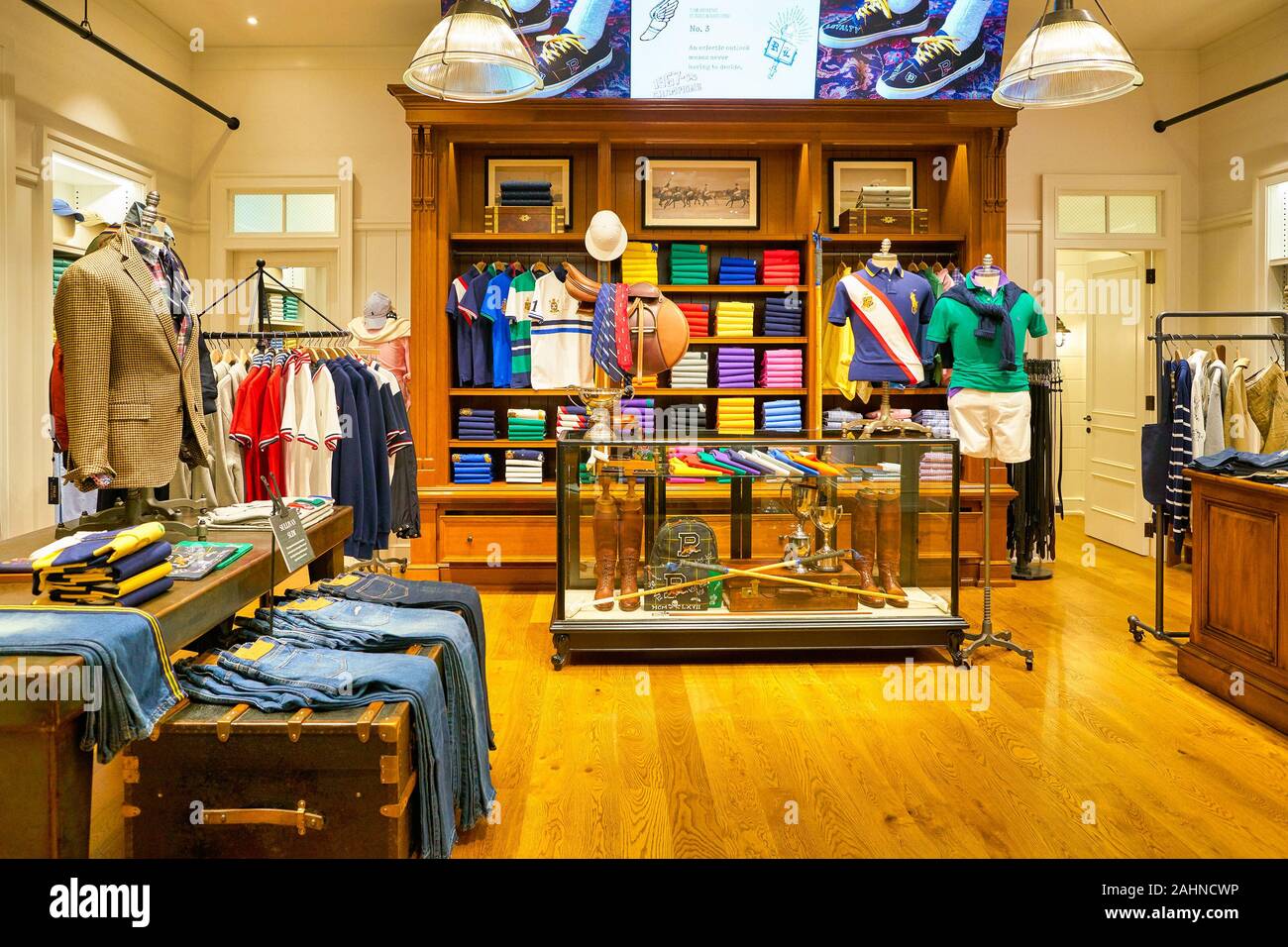 SINGAPORE - CIRCA APRIL, 2019: interior shot of Polo Ralph Lauren store in  the Shoppes at Marina Bay Sands Stock Photo - Alamy