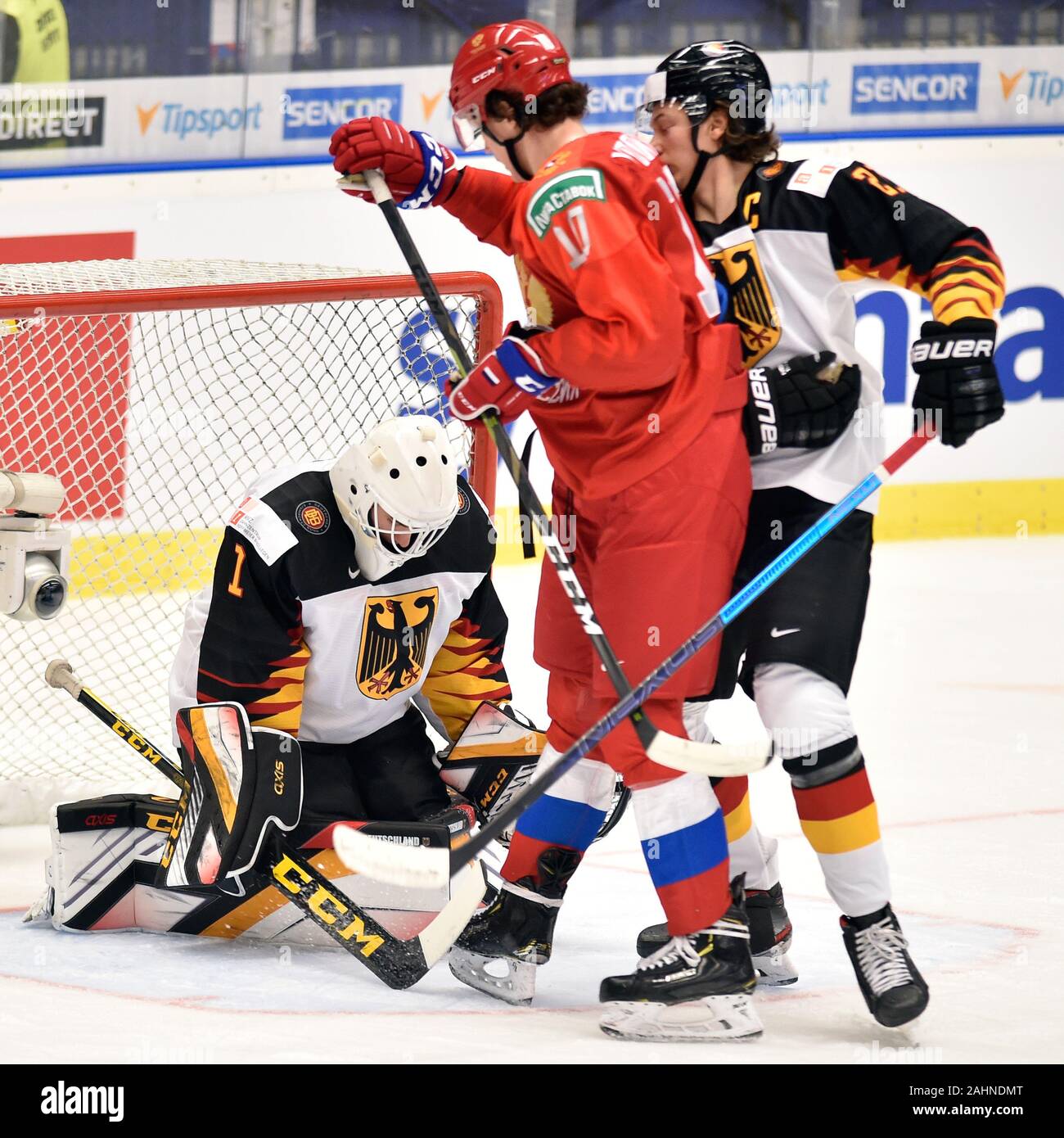 Moritz Seider (GER) in action during the 2020 IIHF World Junior Ice Hockey  Championships Group B, Stock Photo, Picture And Rights Managed Image.  Pic. CKP-F201912270992501