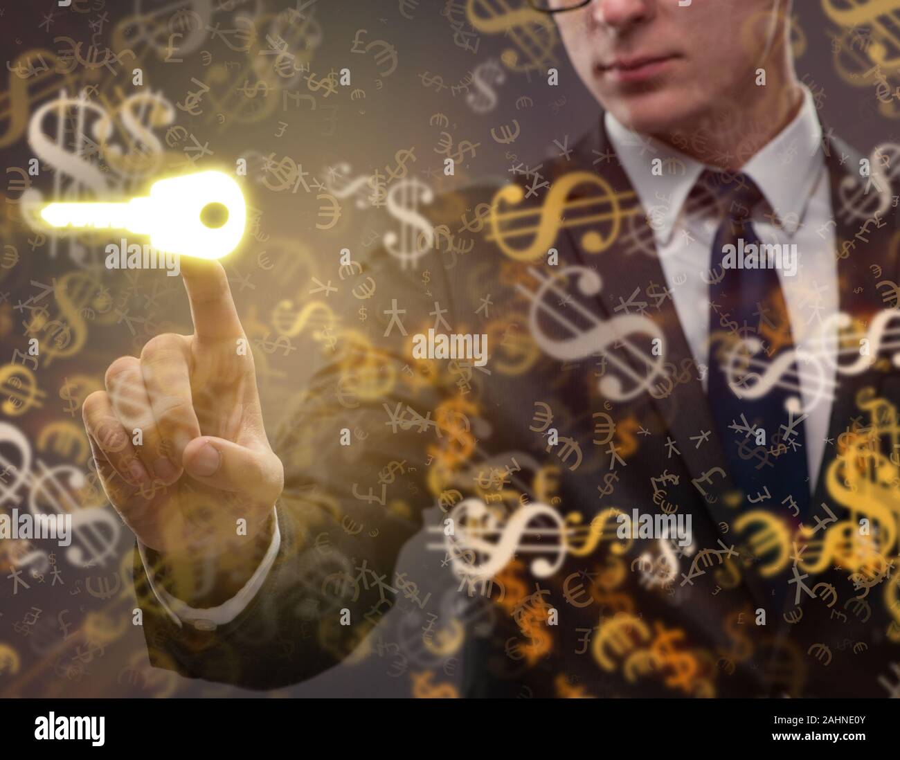 The concept with key to success illustration Stock Photo - Alamy