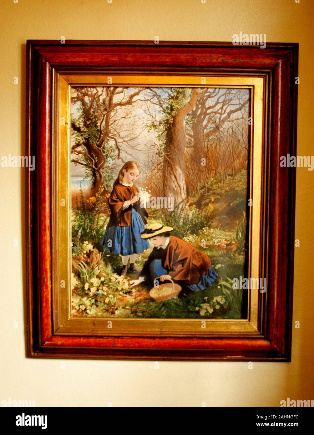 painting with frame in museum in UK Stock Photo