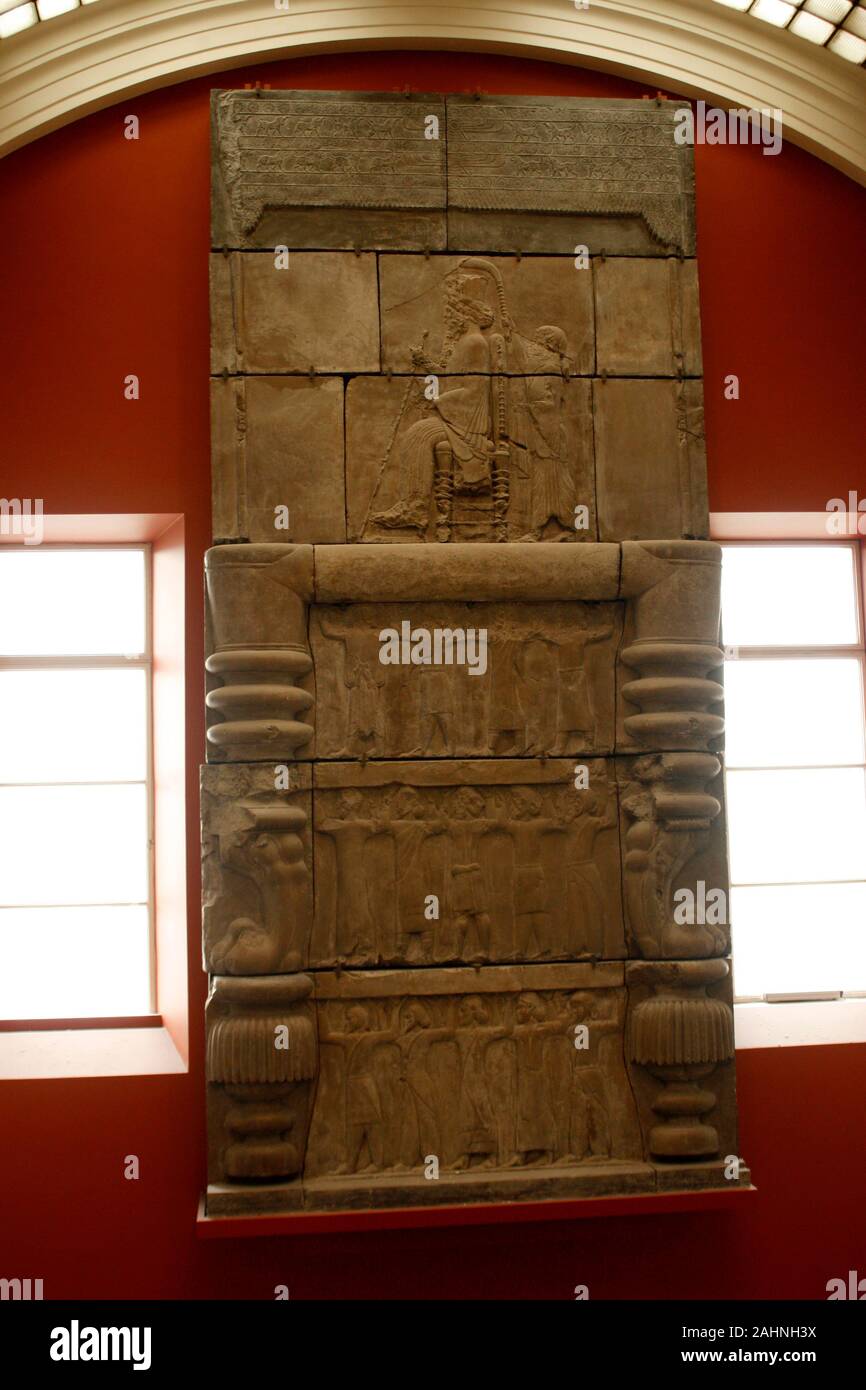 Assyrian artifact in London British Museum Stock Photo