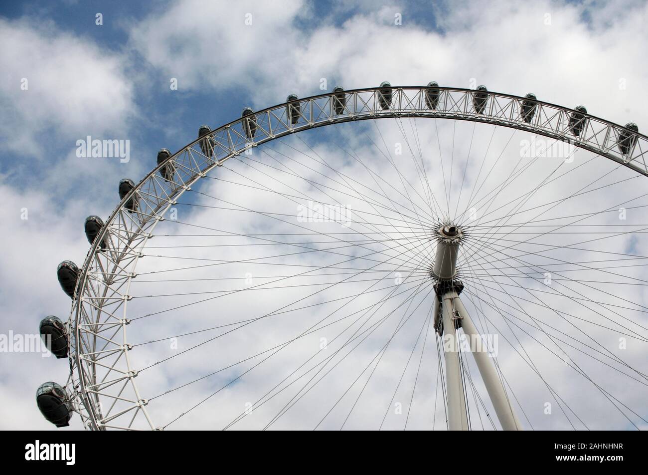 London Eye, tourist attraction close up view Stock Photo