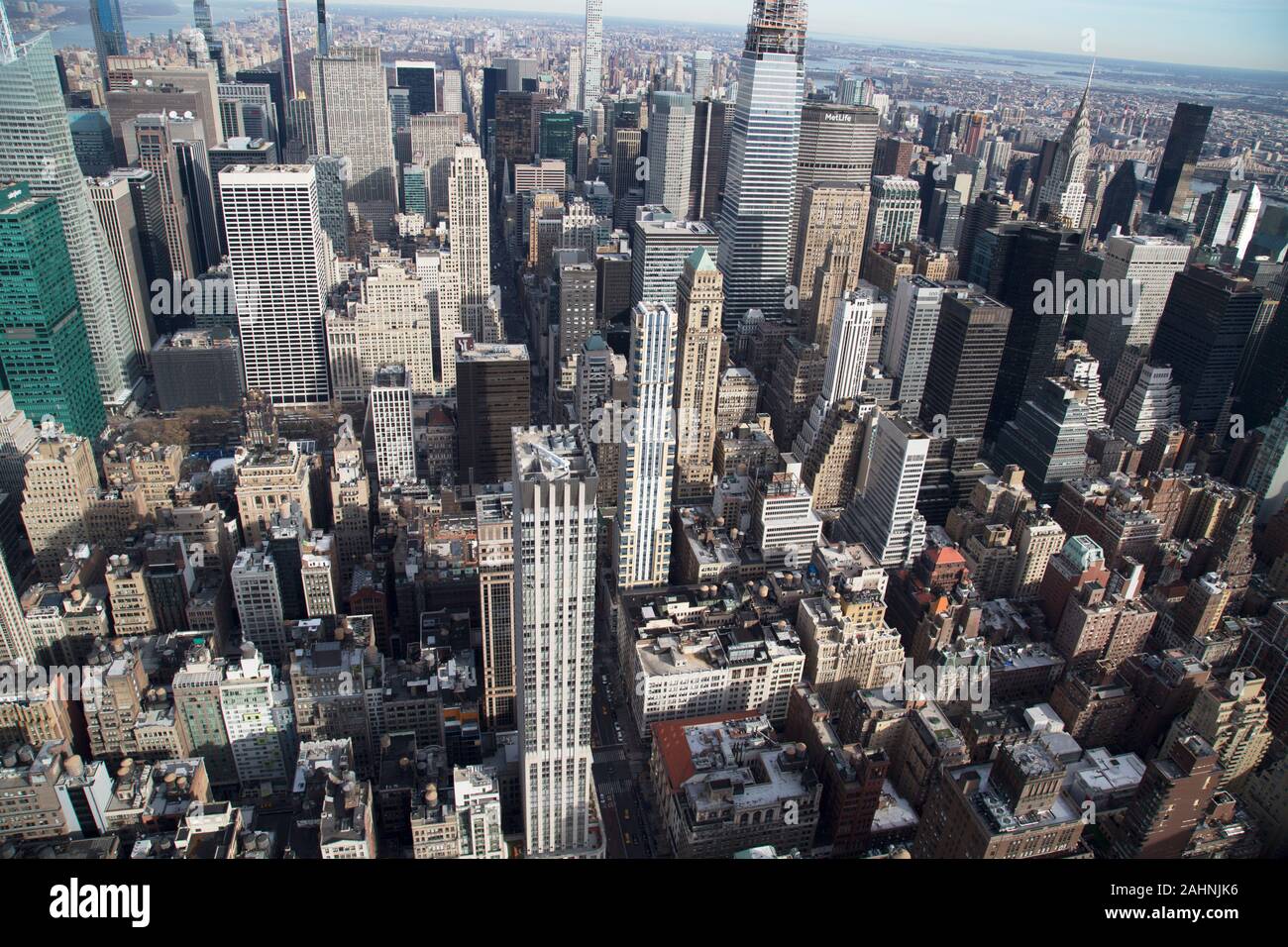Street views from the Empire State building, New York City, New York ...