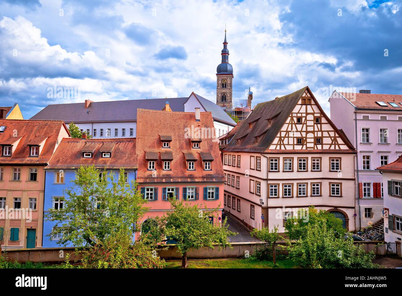 Bamberg. Old town of Bamberg historic street and architecture view, Bavaria region of Germany Stock Photo