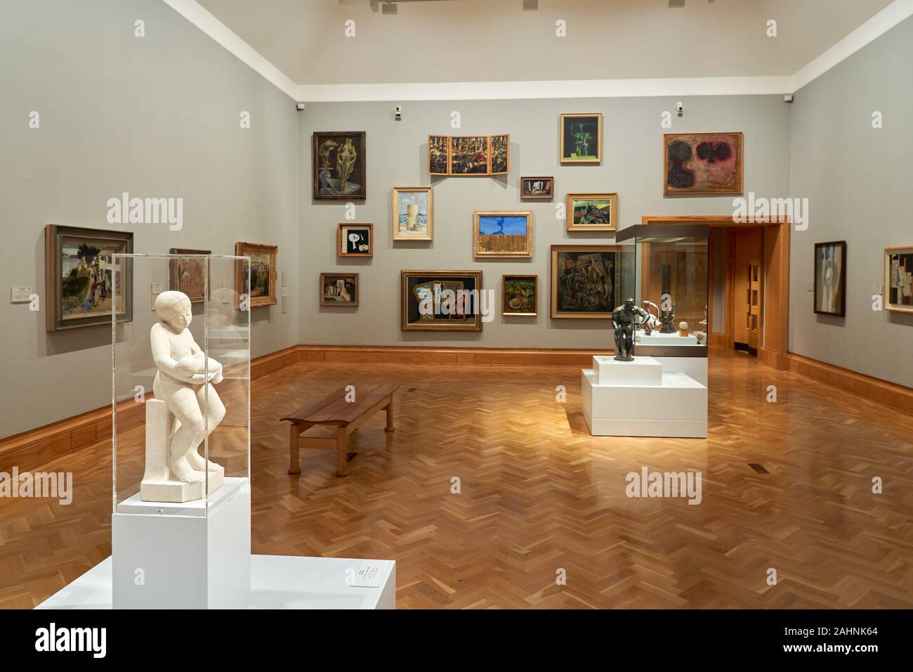 Artwork on display in the National Museum, Cardiff, South Wales Stock ...