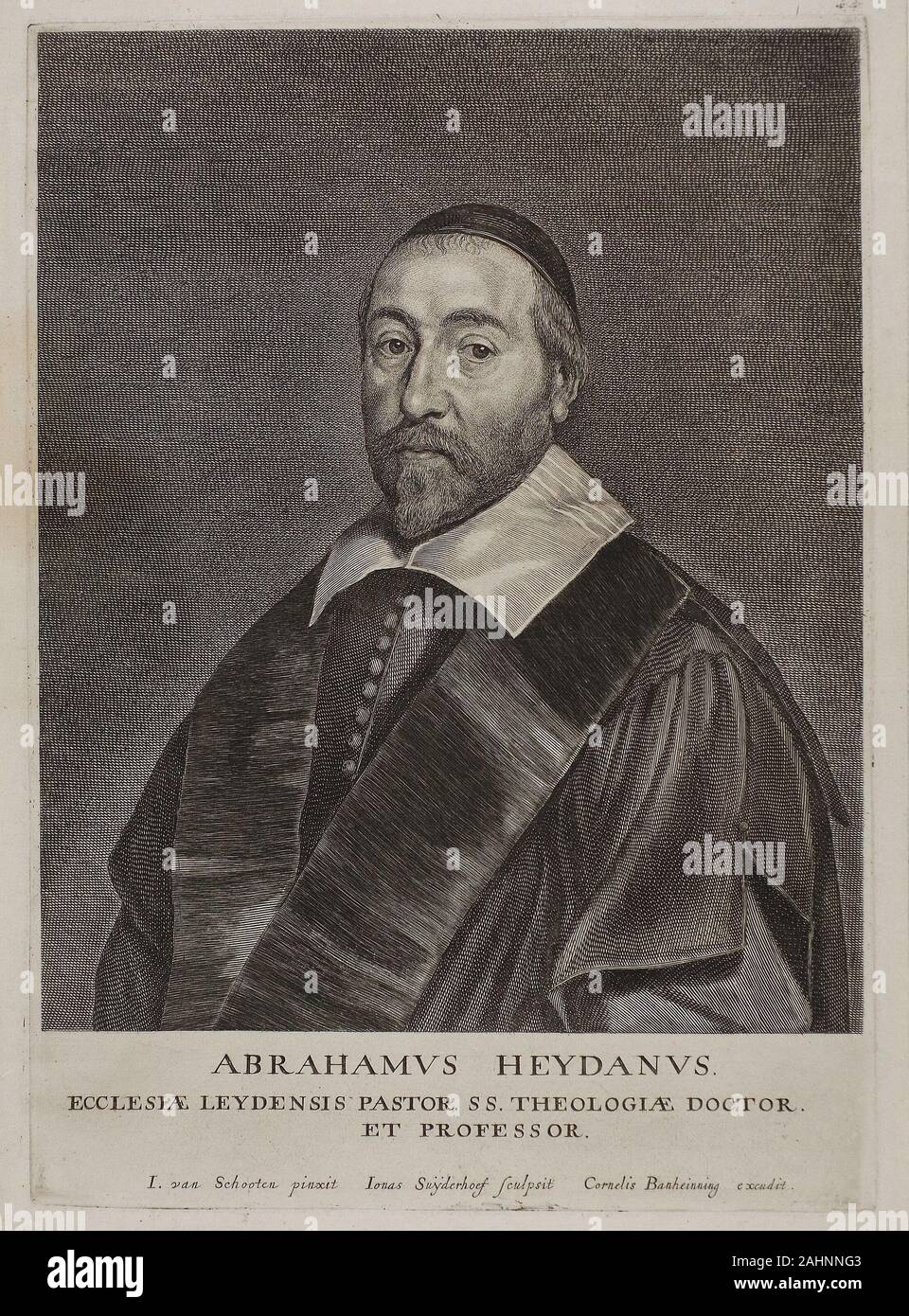 Jonas Suyderhoef. Abraham Heydan. 1633–1686. Holland. Engraving on ivory laid paper Stock Photo