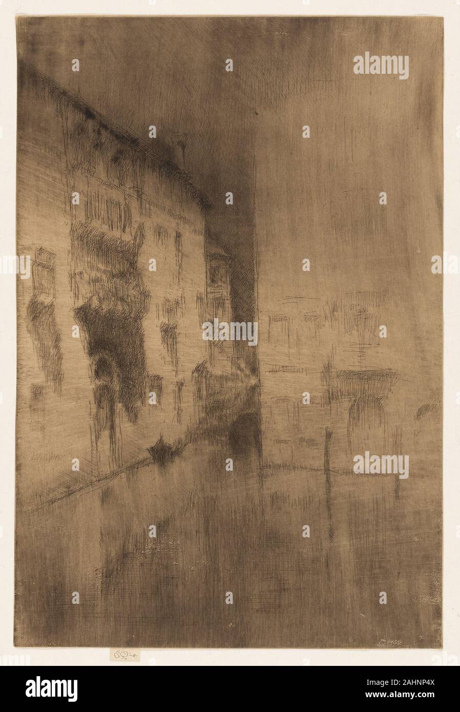 James Mcneill Whistler Nocturne Palaces 1879 1880 United States Etching And Drypoint In Brownish Black With Selective Wiping Of Plate Tone On Ivory Laid Paper In Developing This Image Whistler Exploited Plate Tone
