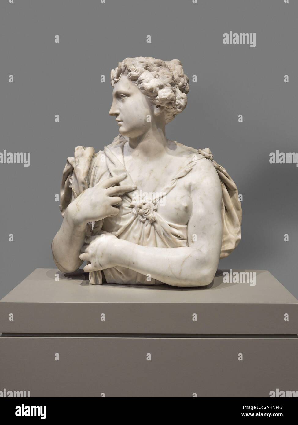 Giuseppe Mazza. Bust of Diana. 1653–1741. France. Marble Stock Photo ...