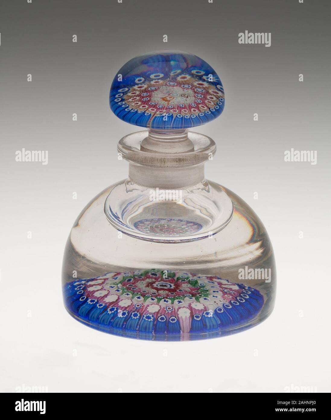 Whitefriars Glasshouse. Inkwell. 1848. London. Glass; blown with millefiori canes Stock Photo