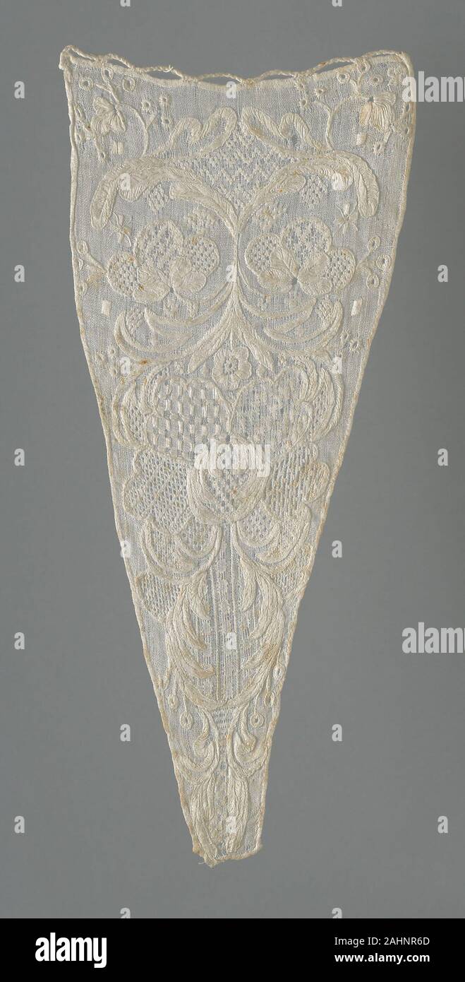 Stomacher. 1801–1900. France. Linen, plain weave; pulled threadwork ...
