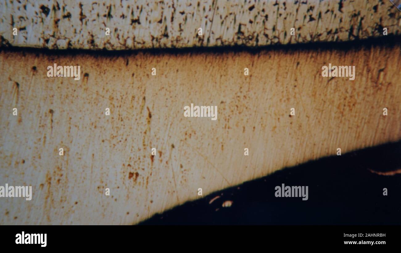 micrograph of a furnace brazed copper joint in a hydraulic fitting x150 etched in nital Stock