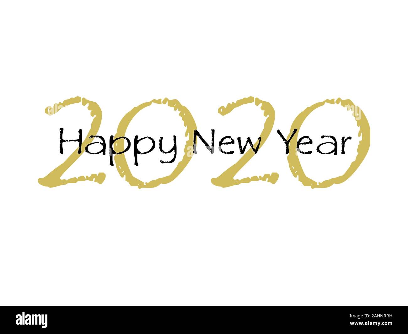 Banner Happy New Year isolated on white background Stock Photo - Alamy
