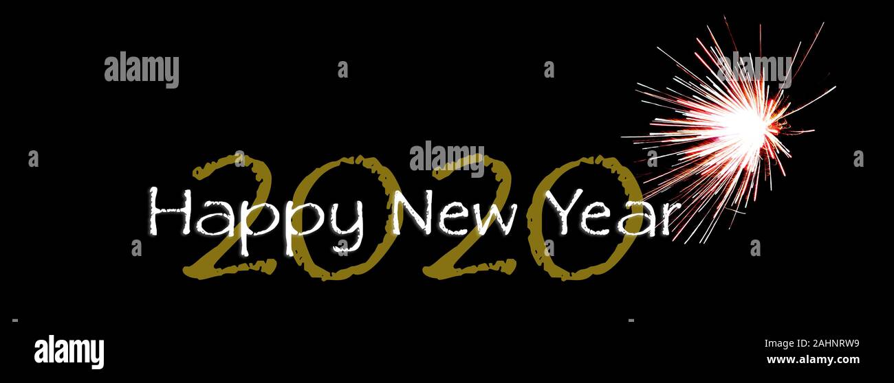 Banner Happy New Year Textur Stock Photo