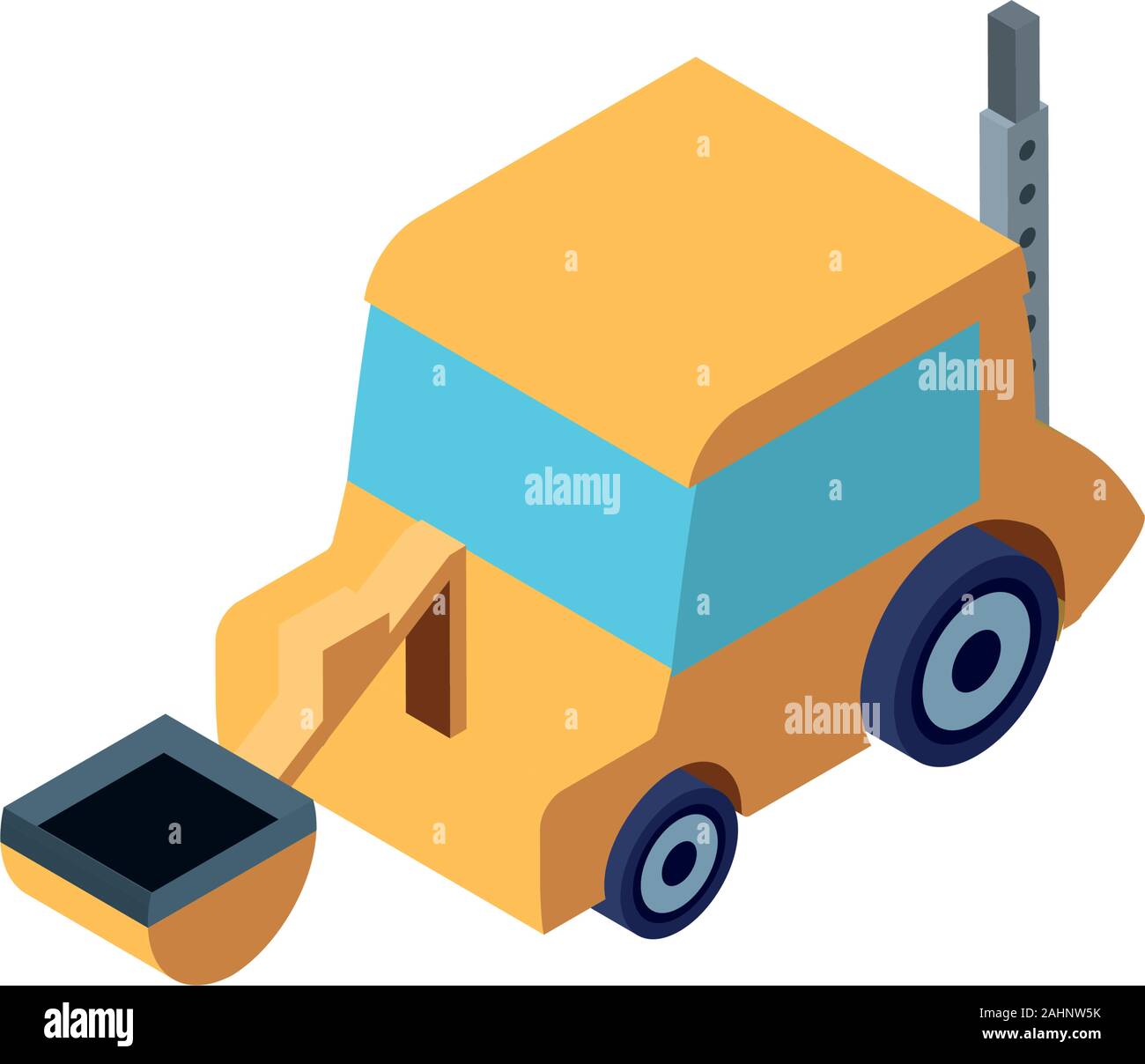 Yellow front loader Stock Vector Images - Alamy